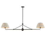 Dunbridge Linear Pendant - Antique Bronze / Blue White