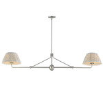 Dunbridge Linear Pendant - Polished Nickel / Blue White