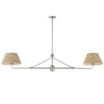 Dunbridge Linear Pendant - Polished Nickel / Olive White