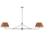 Dunbridge Linear Pendant - Polished Nickel / Rustic Beige
