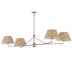 Dunbridge Double Linear Chandelier - Polished Nickel / Olive White