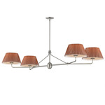 Dunbridge Double Linear Chandelier - Polished Nickel / Rustic Beige