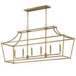 Clifton Linear Pendant - Natural Aged Brass