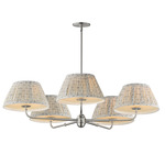 Dunbridge Chandelier - Polished Nickel / Blue White
