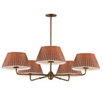 Dunbridge Chandelier - Weathered Brass / Rustic Beige