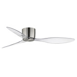 Aeris Hugger Ceiling Fan - Satin Nickel / Clear