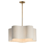 Corsica Pendant - Natural Aged Brass / Off White