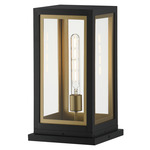 Neoclass Outdoor Deck Light - Black / Gold / Clear