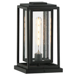 Cabana Outdoor Deck Light - Black / Seedy Glass