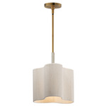 Corsica Pendant - Natural Aged Brass / Off White