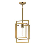 Gridline Pendant - Natural Aged Brass