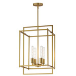 Gridline Pendant - Natural Aged Brass