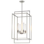 Gridline Pendant - Satin Nickel