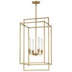 Gridline Pendant - Natural Aged Brass