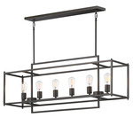 Gridline Linear Pendant - Black