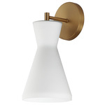 Sinch Wall Light - Natural Aged Brass / Satin White