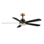 Daisies LED Ceiling Fan - Black / Gold / Black