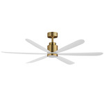 Petals LED Ceiling Fan - Natural Aged Brass / White