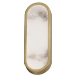 Plinth Wall Light - Natural Aged Brass / Alabaster