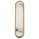 Plinth Wall Light - Natural Aged Brass / Alabaster
