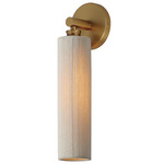 Aveline Wall Light - Natural Aged Brass / White
