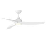 Drifter Outdoor LED Ceiling Fan - Matte White / Matte White