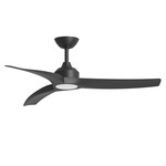 Drifter Outdoor LED Ceiling Fan - Black / Black