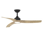 Drifter Outdoor LED Ceiling Fan - Black / Driftwood