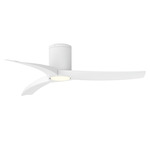 Drifter Outdoor Hugger LED Ceiling Fan - Matte White / Matte White