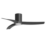 Drifter Outdoor Hugger LED Ceiling Fan - Black / Black
