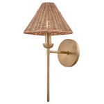 Annmarie Wall Light - Patina Brass / Natural