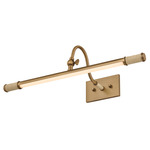 Piers Picture Light - Patina Brass / White