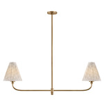 Ryle Linear Pendant - Patina Brass / Mae Print
