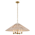 Isla Chandelier - Patina Brass / Leo Print