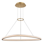 Celestia Chandelier - Modern Brass / Frost