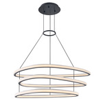 Celestia Chandelier - Satin Black / Frost