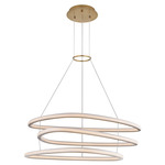Celestia Chandelier - Modern Brass / Frost
