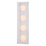 Mars Bathroom Vanity Light - Polished Chrome / Clear Cast