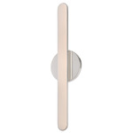 Volt Bathroom Vanity Light - Polished Nickel / Matte White