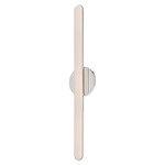 Volt Bathroom Vanity Light - Polished Nickel / Matte White