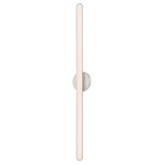Volt Bathroom Vanity Light - Polished Nickel / Matte White