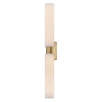Tycho Double Wall Light - Modern Brass / Alabaster