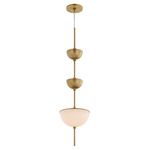 Zhora Pendant - Modern Brass / Opal Matte