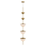 Zhora Pendant - Modern Brass / Opal Matte