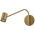 Vertex Swing Arm Wall Light - Modern Brass