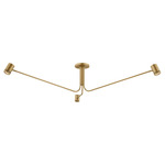 Vertex Semi Flush Ceiling Light - Modern Brass