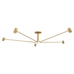 Vertex Semi Flush Ceiling Light - Modern Brass