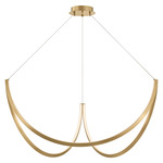 Claddon Chandelier - Modern Brass