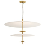 Moleculis Chandelier - Modern Brass / Etched Matte