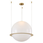 Neutrion Pendant - Modern Brass / Clear / Etched White